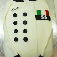 Chef's Coat Cake This was presented to a Chef for his 55th birthday, complete with little fondant figurine of the chef and cleaver.