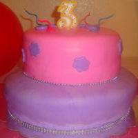 My Daughters 3Rd Year Bday Cake This was a chocolate cake with cream filling and M&M Fondant