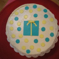 Buttercream And Fondant Dots And Squares Chocolate and almond buttercream