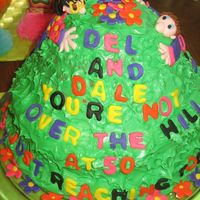 50's Not Over Hill This cake was for my brother and sister-in-law's 50th as part of tropical celebration. The cake is a white chocolate lemon with white...