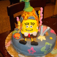 Sponge Bob Cake segundo bizcocho en pasta laminada