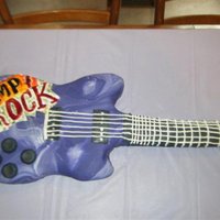 Camp Rock Guitar Some earlier work when this movie first came out. Fondant covered and logo is hand painted.