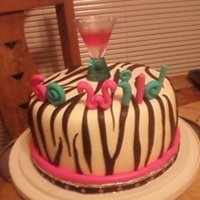 Go Wild! this is my 5th fondant cake. it was for my friend's cousin's 21st birthday party. my first time doing zebra print! it was time...