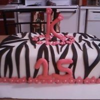 Zebra Sheet Cake Zebra print sheet cake with hot pink fondant flowers and gumpaste decorations. This was a last minute cake that I made for my friend's...