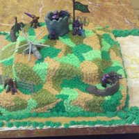 Camouflage Halo Cake I made this cake for my nephew, Joshua's 14th birthday. He loves the Halo games! All camo is piped with stars. Board is covered in...