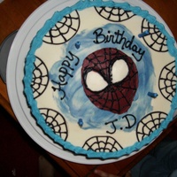 Spiderman My son is a spiderman fan, so I made a simple cake for his 3rd birthday.