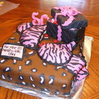 Debbies 50 Th Support bra out of gumpast/fondant.