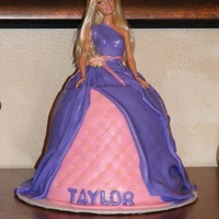 Taylor Barbie dress of fondant