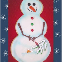Giant Snowman Cookie This is a 14" Snowman Cookie. He's iced head to toe with cookie icing and airbrushed to accentuate his curves in a soft blue. He...