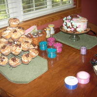 Welcome To The Nest! baby shower cake I did for my aunt and her friend. The theme was ''welcome to the nest baby!the cupcakes had roasted coconut w/...