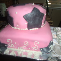 1St Birthday!!! for my friend's one year old!!! Chocolate cake layered with strawberry butter cream frosting and then fondant of course!!! Royal icing...