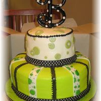 Green Contemporary actually this was a baby shower cake, but I put it under birthday cakes because I think it looks more like a bday cake. fondant B...