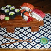 Sushi This is from Elisa Strauss' Confetti Cakes book. It's chocolate cake with Nutella butter cream.