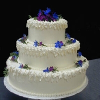 Cascading Butter Cream Based on a Martha Steward design. I love the waterfall look around the edges made with a leaf tip.