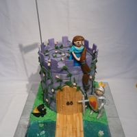 Rapunzel Everything is made from Fondant except the grass, which is butter cream and the water, which is sugar candy.