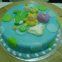 First Fondant Cake Made this one at Heny Sison's Beginners fondant cake lesson. :)