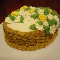 Easter Basket! My Wilton Course 2 was right around Easter, so my basket weave cake for the course doubled as a dessert for Easter dinner. Buttercream...