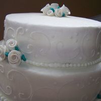 Ugly Wedding Cake!!! I can't begin to describe the awful time I had. This was a cake due at the same time as my last-minute move. (too long to explain-but...