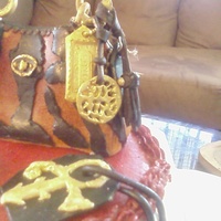 Personalized Birthday Cake 1 Purse, cowry shells, and prince necklace.