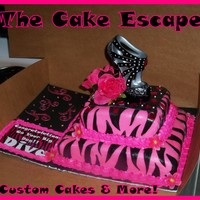 2 Teir Zebra Heel Cake 