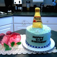 21St Birthday Cake 21st Birthday Cake with White Chocolate Frosting and 4 layers of different homemade cake and filling.