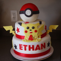 4Th Birthday Cake This was for my friend's son 4th birthday. he wanted Pokemon and this is what I came up with. This was done for a friend, if it wasn&#...