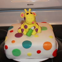 Baby Shower A first for me with the fondant figure. i tip of the hat to my friend Danielle who inspired the giraffe from one of her cakes.
