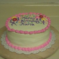 Birthday Cake This is a yellow cake with Guava filling and cream cheese icing, this is my first attempt of a birthday cake.