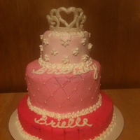 Princess Cake PRINCESS CAKE, VERY SMALL, TOP TIER IS 3" USED PANS FROM EASY BAKE OVEN. TIARA IS MODELING CHOCOLATE