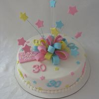 Stars For 30!! The customer designed her own cake from one she found on the internet. I wish I could give credit to the actual designer! It is Vanilla...