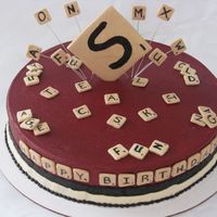 Scrabble The customer sent me a picture of the cake she wanted to me to get inspiration from.