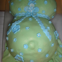 Blue/green Baby Belly I used rice crispys for the belly.