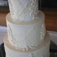 Mountain Bas-Relief This couple wanted their cake to reflect the area where the ceremony was taking place in the mountains of North Carolina.