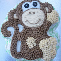 Monkey Cake chocolate cake with vanilla buttercream.