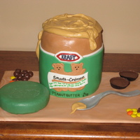 Peanut Butter Addiction! My husband is addicted to peanut butter and eats is out of the jar by the spoonful. This cake was very fitting for his birthday.