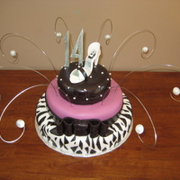 Fasionista Three tiered vanilla cake with buttercream. Cake I made for a 14-year-old girl.