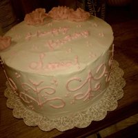 Happy Birthday Sonia Chocolate cake with Buttercream frosting.Experimented with the filling.... got some oreos and smashed them up and mixed them with the...