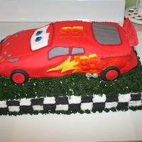 Lightining Mcqueen hardest cake I have ever done, but love it.