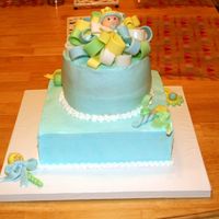 Baby Boy Shower Vanilla cake, buttercream frosting