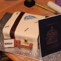 Travelling Man My friends father loves to travel so I made a suitcase with a passport