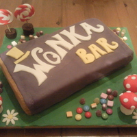 Wonka Bar Birthday Cake Willy Wonka Bar 3D Birthday Cake