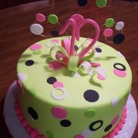 Lime Green & Polka Dots Requested colors of lime green, hot pink, white & black polka dots.