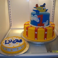 1St Birthday Cake done to match invitations with smash cake.