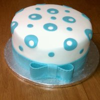Teal Birthday Cake 