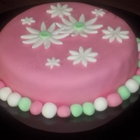 Daisy Cake Chocolate biscuit cake covered n fondant