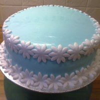 Blue Charity Cake This cake was made for a coffe/cake morning in work, with all donations made given to charity. It was a vanilla sponge, with buttercream/...