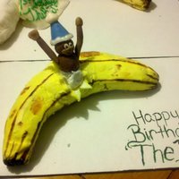 Banana Smash Cake This was the smash cake for my friends 1st birthday party this and the big cake were my first cake