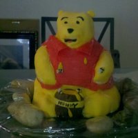 Winnie The Pooh my sister loves winnie the pooh so i made this for her hes a little chunky but i think i did a decent job