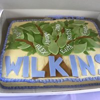 Family Reunion / Family Tree Cake I made this cake for our family reunion this year. This picture was taken after it had been sitting out for quite some time and the icing...
