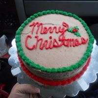 Christmas Cake I made this for my family on Christmas. This is a simple buttercream decorated cake